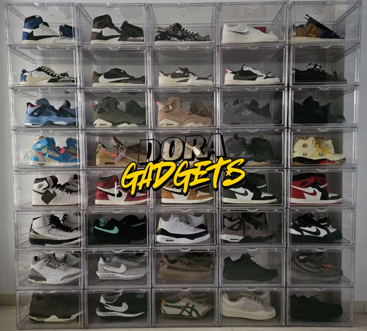 Pack of 4 Sneaker Crates | Shoe Crates (Side Drop)